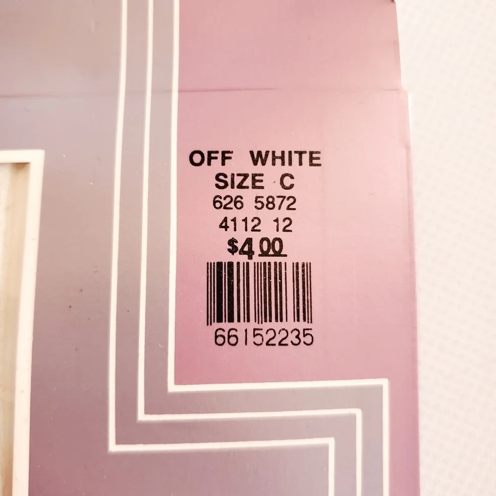 Gloria Vanderbilt Daysheer Sandalfoot Pantyhose Off White Size C NIP